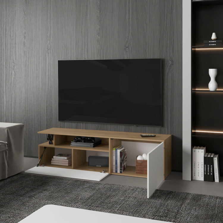 Summerfield Tv Stand, Living Room, White Ligth Pine
