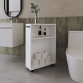 White Rolling Storage Cart With Versatile Compact Design