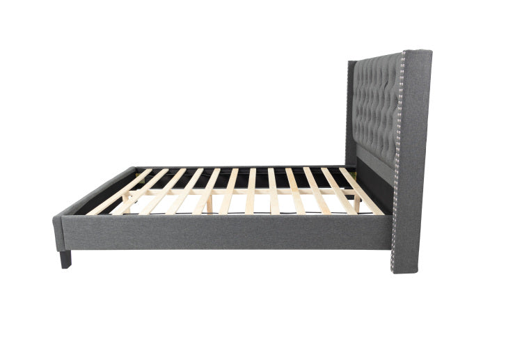 Queen Bed In Blue Gray