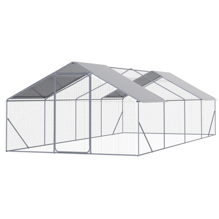 Xpt036 118.11*314.96*78.64 Inch Outdoor Chicken Coop Metal Big Space 26*10*6Ft