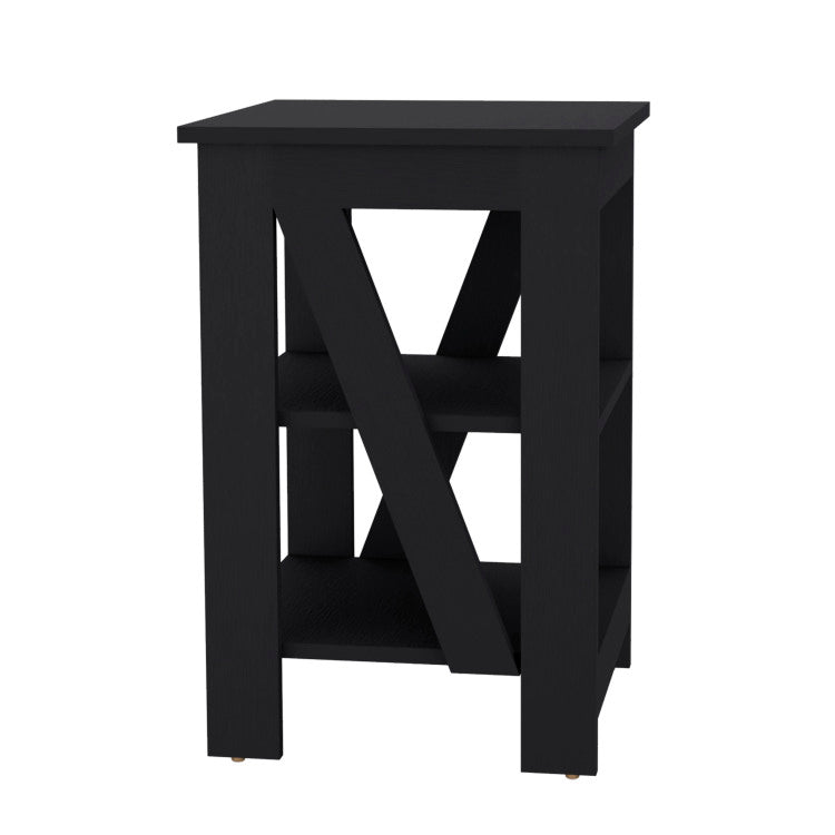 Taylor End Table, Side Table, Nightstand, 3 Tier Storage Shelf, Sofa Table For Small Space