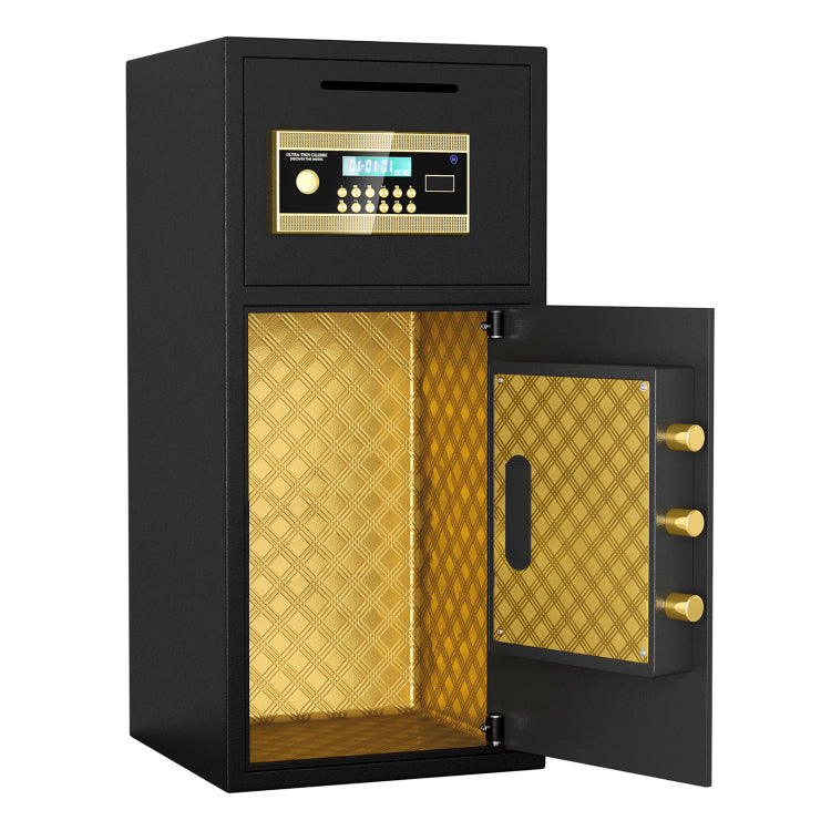 Large Double Door Coin Operated Safe,Digital Security Safe With Fireproof And Waterproof Bag,6.5 Cubic Feet Safe Box With Hidden Code Function For Home,Office And Hotel