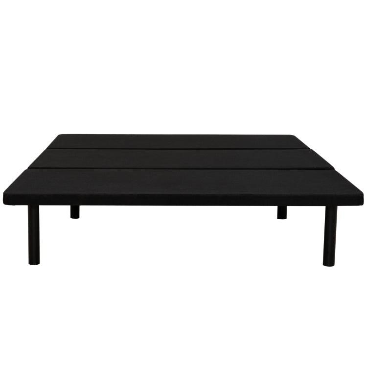 Upholstered Twin Size Platform Bed Frame For Bedrooms, Guest Rooms, Apartments, Dorms, Space Saving, Black