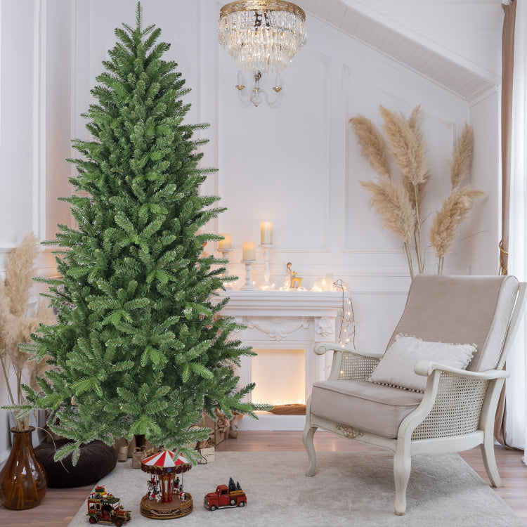 6Ft Artificial Christmas Tree, 1168 Branch Tips, Full Lush Hinged Pine With Pe Pvc Mixed Needles, Easy Assembly Holiday Tree With Sturdy Metal Stand For Indoor Christmas Decoration
