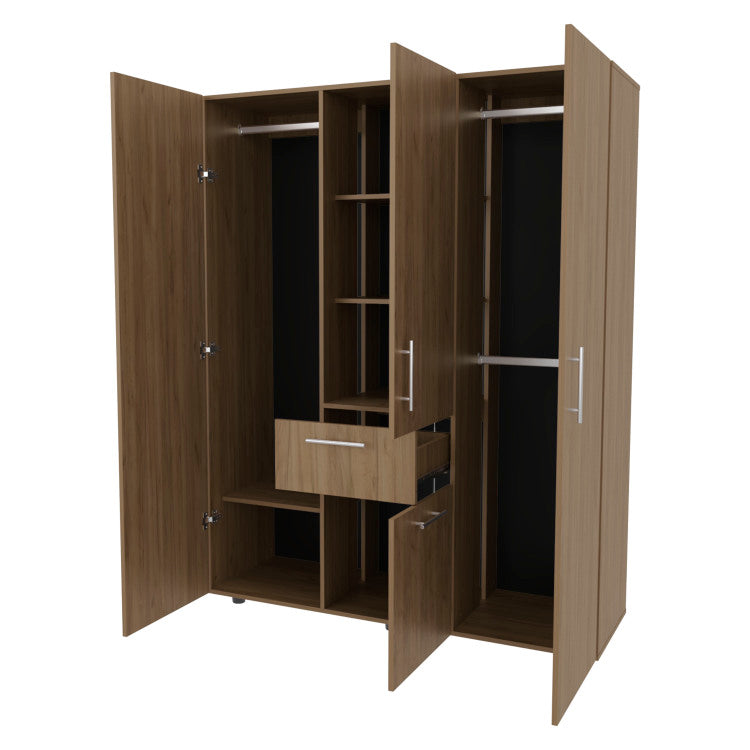 Alamo Lake Armoire Multi Storage With One Drawer, Natural Oak