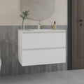 Bathroom Cabinet Opalo, With Two Shelves And Open Storage, White