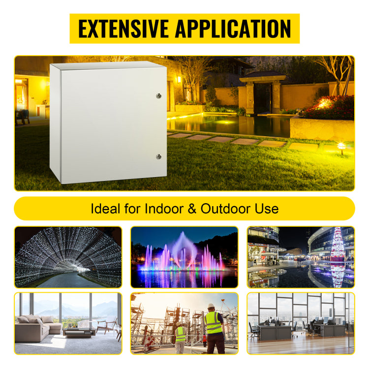 Nema Steel Enclosure, 24 X 24 X 12'' Nema 4X Steel Electrical Box, Ip66 Waterproof & Dustproof, Outdoor Indoor Electrical Junction Box, With Mounting Plate