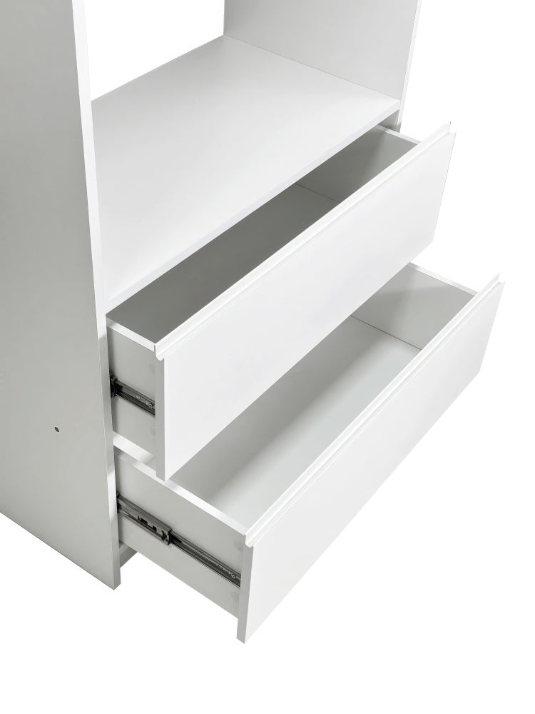 Prosper White Freestanding Walk In Wood Closet System