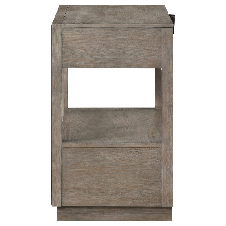 Prescott Taupe Oak 2 Drawers Nightstand