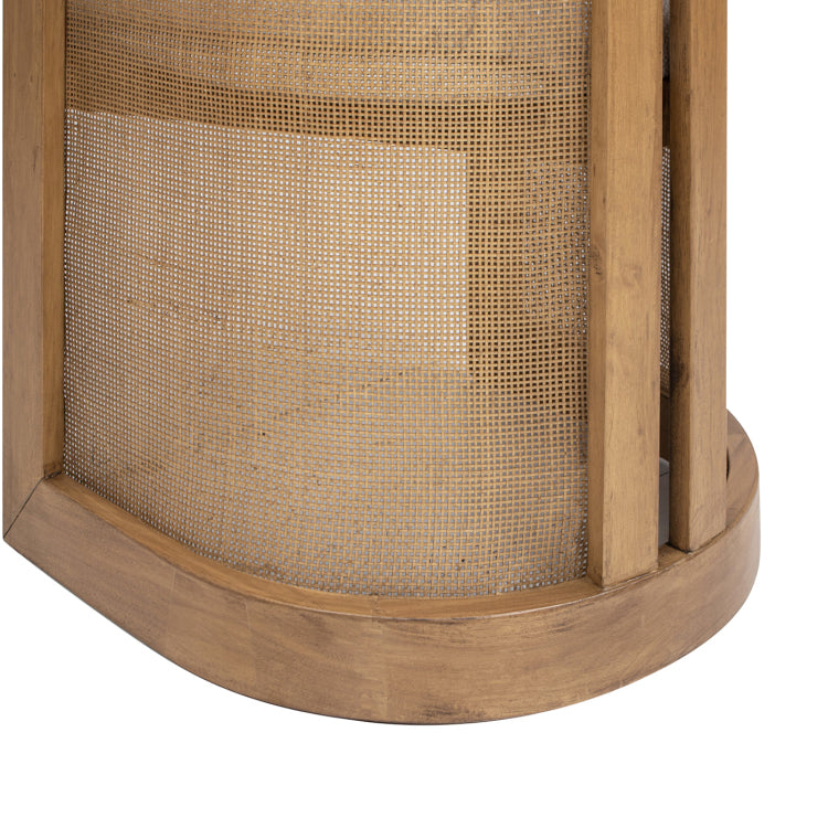 Lilith 20.5" Curved Rattan Upholstered Dining Chair, White Pepper Stain Resistant High Performance Polyester
