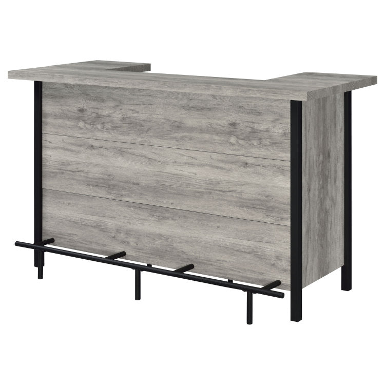 Menimen Grey Driftwood Freestanding Bar Unit