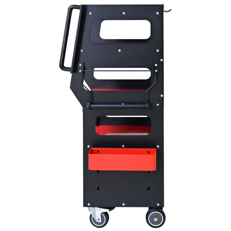 4 Level Multi Functional Diagnostic Trolley,Car Diagnostic Equipment Cart, With 360 Rotating And Lockable Casters Black&Red