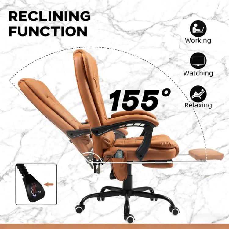 Vibrating Massage Office Chair,High Back Massaging Office Desk Chair With Lumbar Support,Footrest