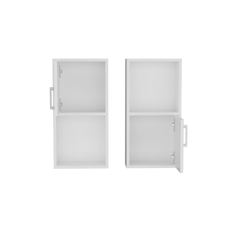 Wall Mounted Bathroom Medicine Cabinet Eak 24" H , Two Doors, Two Shelves,White