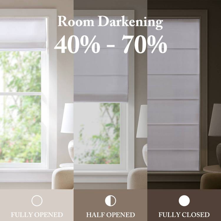 1Pc 33X64" Cordless Roman Blind Fabric