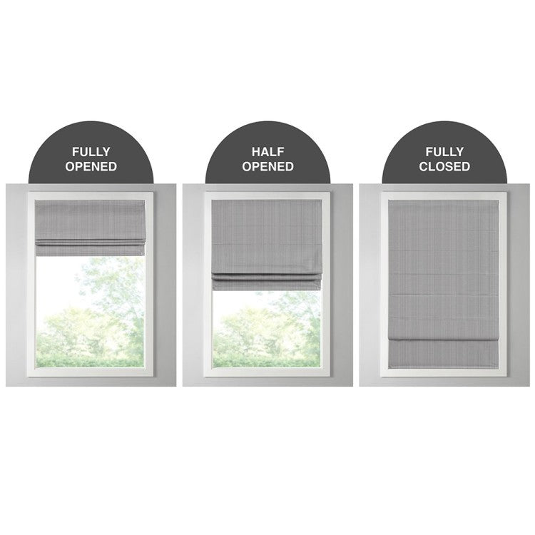 Basketweave Room Darkening Cordless Roman Shade
