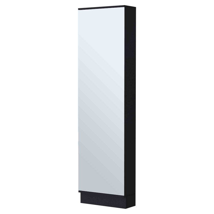 Ruan Xl Shoe Rack, Mirror, Five Interior Shelves, Single Door Cabinet