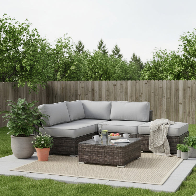 Fully Assembled 3 Piece Wicker Seating Group With Plush Cushions