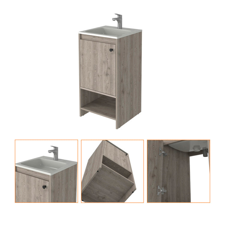 Chariot Free Standing Vanity Cabinet, One Open Shelf