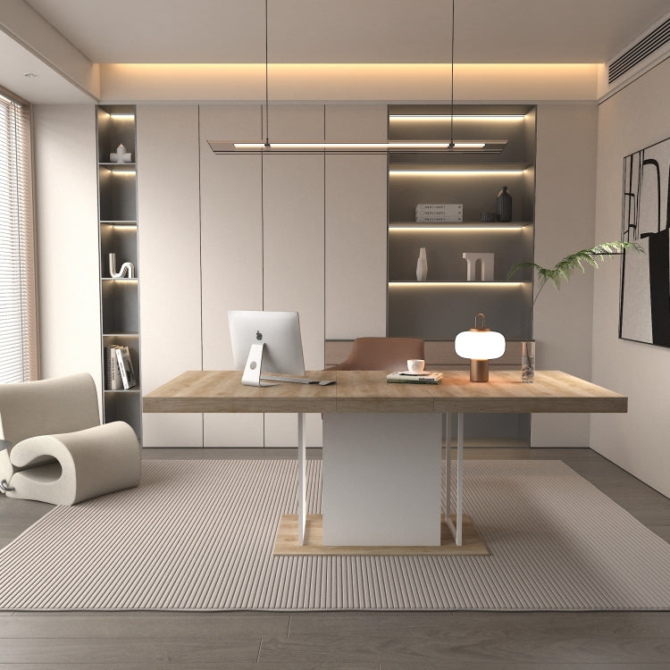 Rectangle Extendable Dining Table For 6 10 People Aged Effect Wood 160 200 Cm