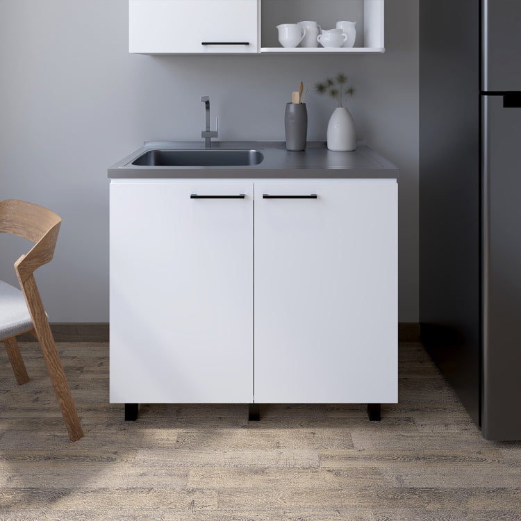 Utility Sink Cabinet Burwood, Kitchen, White