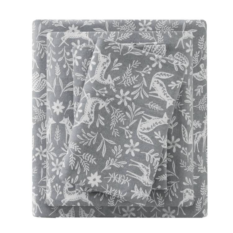 4 Pcs Full Sheet Set Sage Winter Fauna