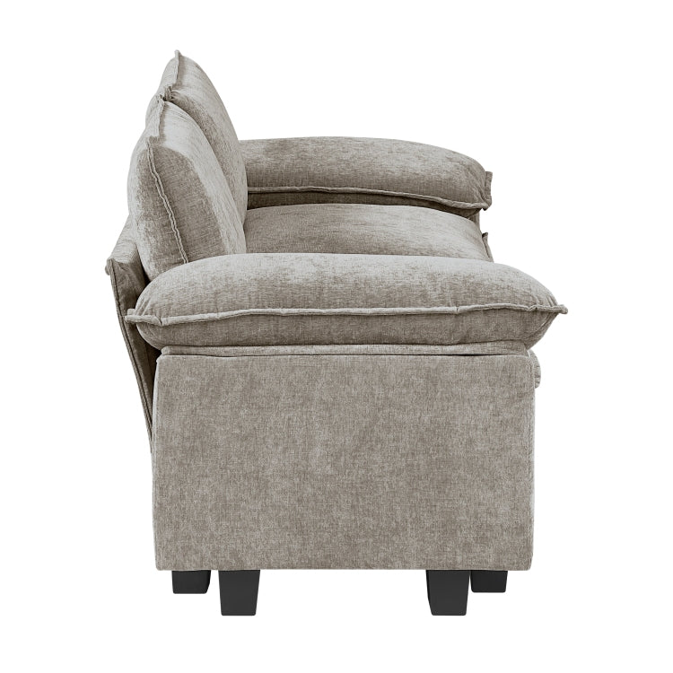 Modern Style Loveseat Plush Comfort Chenille Fabric Upholstery Contemporary Living Room Furniture 1Pc Durable Plywood