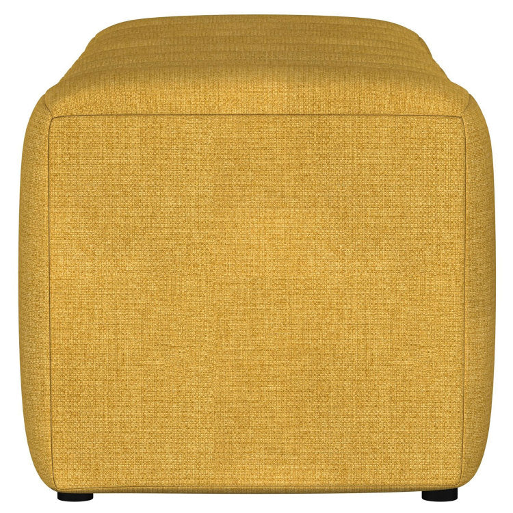 Delsur Mustard Yellow Fabric Upholstered Tufted Accent Bench