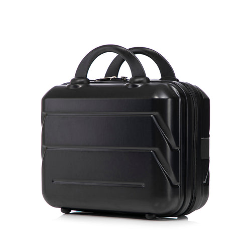 14" 20" 2 Pcs Set In Abs Spinner Wheel Luggage, With Combination Lock,14" Cosmetic Case Black