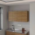 Natural Oak Wall Cabinet Kitchen In Melamine With 4 Door