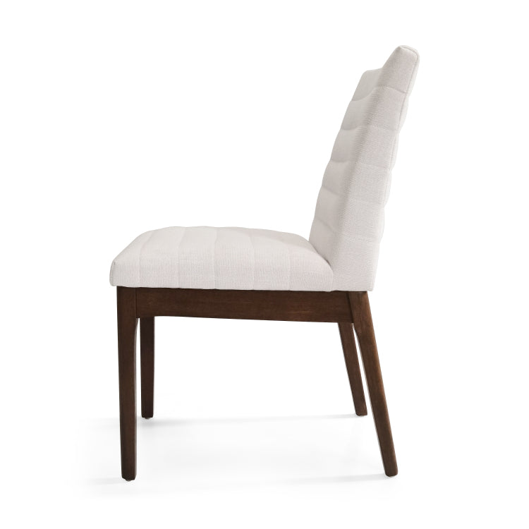 5 Pieces Upholstered Dining Set With Rubberwood Frame, Light Beige Walnut Black