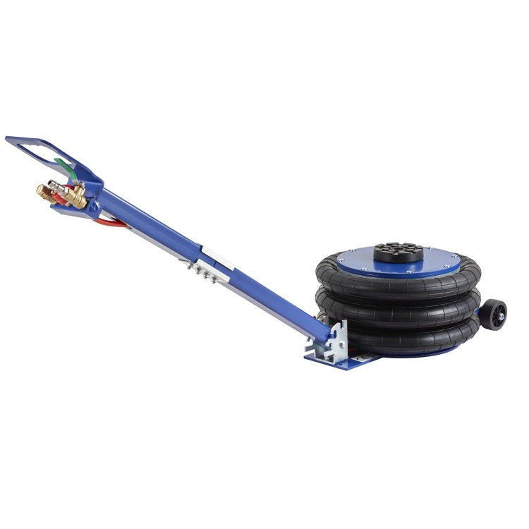 Air Jack, 5 Ton 11000 Lbs Triple Bag Air Jack, Airbag Jack With Six Steel Pipes, Lift Up To 18.5 Inch 470 Mm, 3 5 S Fast Lifting Pneumatic Jack, With Adjustable Handle For Car, Garage, Repair