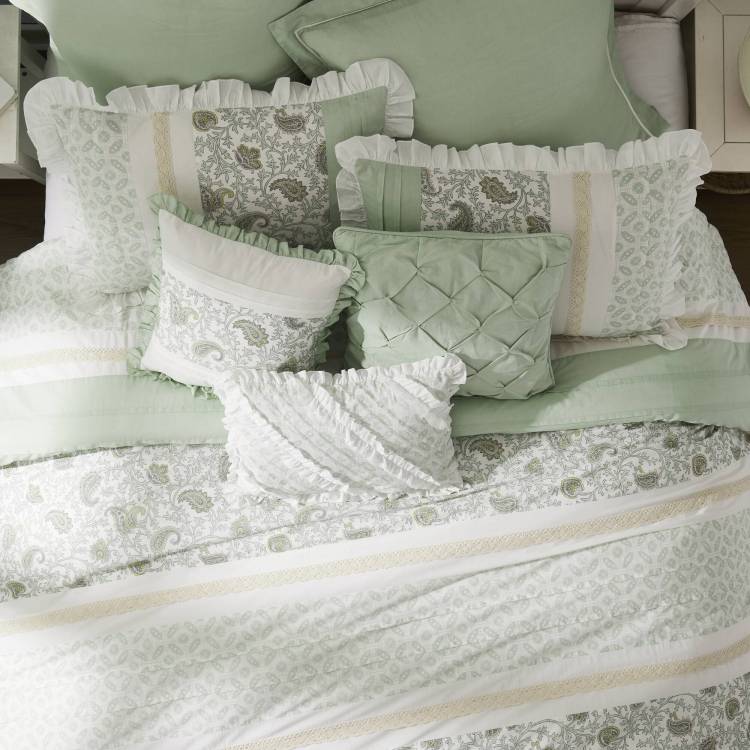 9 Piece Cotton Percale Comforter Set Queen