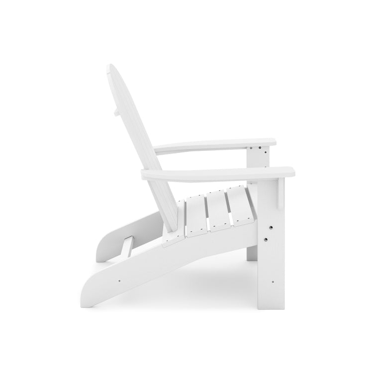 White Adirondack Chair Premium Hdpe Poly Lumber For Pool, Patio, And Garden Elegance