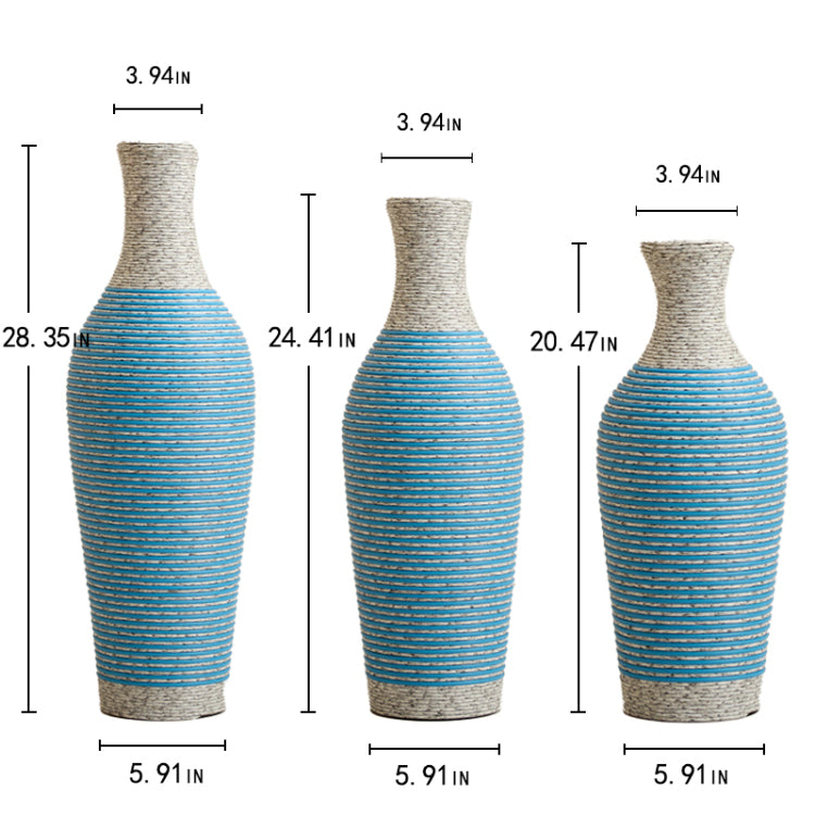 Desktop Vase, Brown Decorative Floor Vase, Classic And Neat Floor Vase, High Independent Flower Stand, Artificial Vine Vase, Pvc Floor Vase, Home Decoration Flower Stand Set Of 3 Pieces