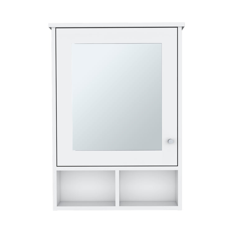 Vina Medicine Cabinet With Mirror Door 29" High Cabinet Organizer With Three Concealed Shelves And Two Open Shelves For Bathroom, Kitchen, Mudroom