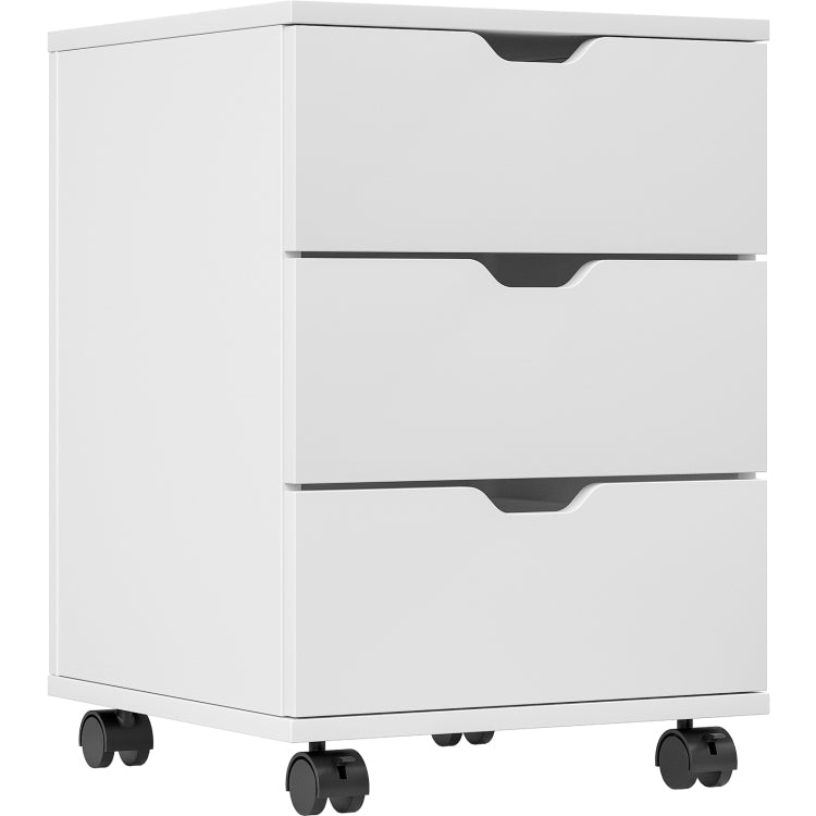 3 Drawer Vertical Filing Cabinet Rolling Wood Mobile File Cabinets Under Desk For Home Office With Casters Non Assembled