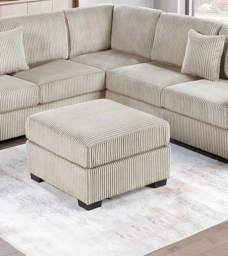 Living Room Corduroy Upholstered Camel 4Pc Sectional Set Raf Laf One Arm Loveseat W Usb, Corner Wedge, Cocktail Ottoman Cushion Couch