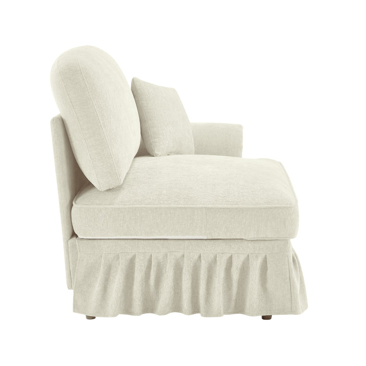 Sofa Rsf Chenille W 1 Pillow Beige