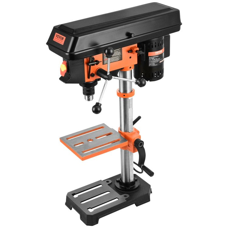 10'' 5 Speed Benchtop Drill Press Cast Iron Drill Press 3.2A 610 2800Rpm