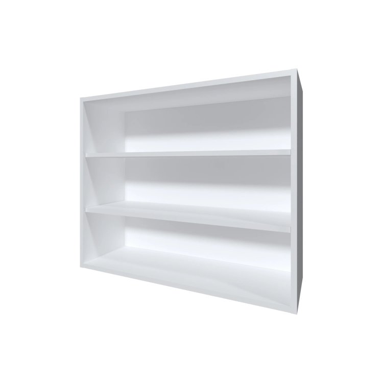 White Wall Cabinet With Open Storage