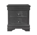 Shaker Crocodile Metallic Grey Nightstand