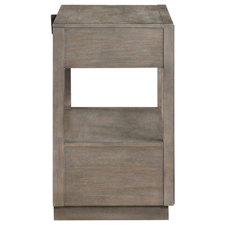 Prescott Taupe Oak 2 Drawers Nightstand