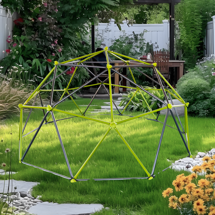 Xcf006I Ten Sided Climbing Frame For Outdoor Playground For Age 3 Climber With Colorful Climbing Stones 10Ft