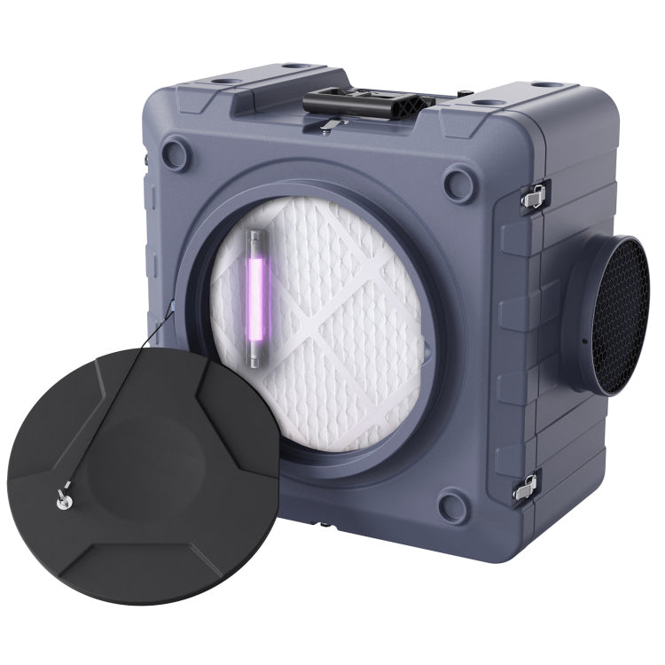 Air Scrubber With 3 Stage Filtration, Stackable Negative Air Machine 800 Cfm, Air Cleaner With Merv10, Carbon, H13 Hepa, For Home, Industrial And Commercial Use