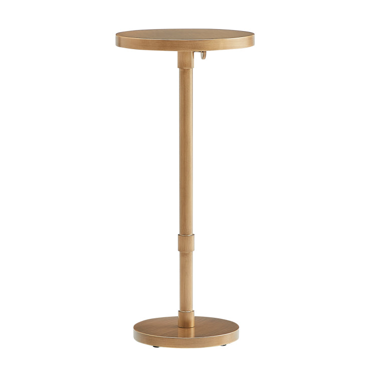 Morven Antique Brass Adjustable Height Accent Table