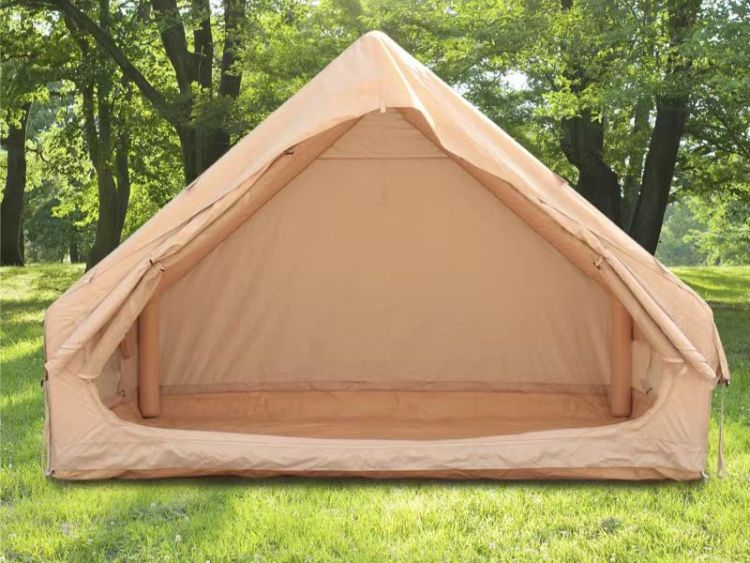 Inflatable Tent With Pump,Glamping Tents For 4 6 Person, Easy Setup 4 Season Waterproof Outdoor Tent,Waterproof Luxury Glamping Tent With 12 Mesh Window