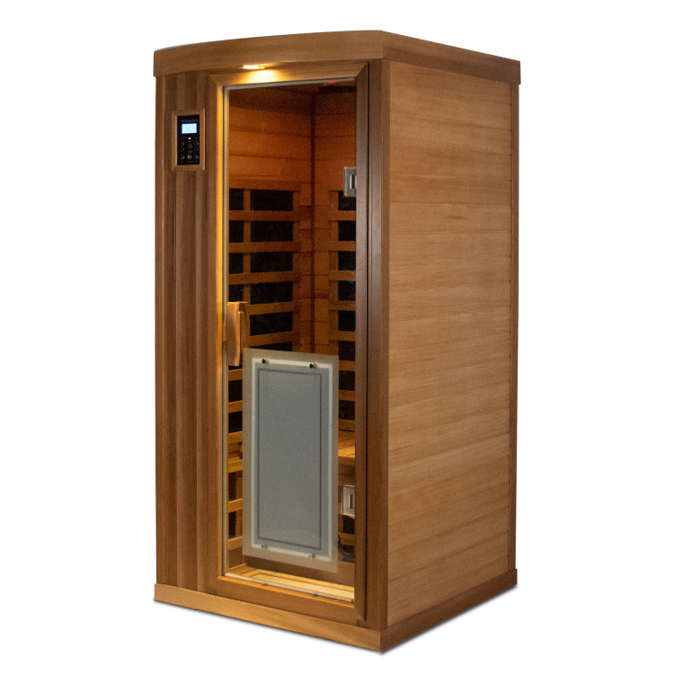 Low Emf One Person Far Infrared Red Cedar Deluxe Indoor Sauna Room