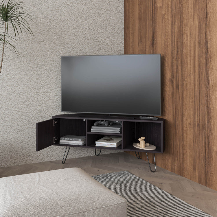 Fredonia Tv Stand 65" With A Door And Open Storage, Wengue