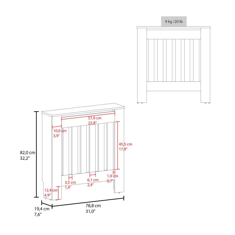 White Radiator Cover With Storage